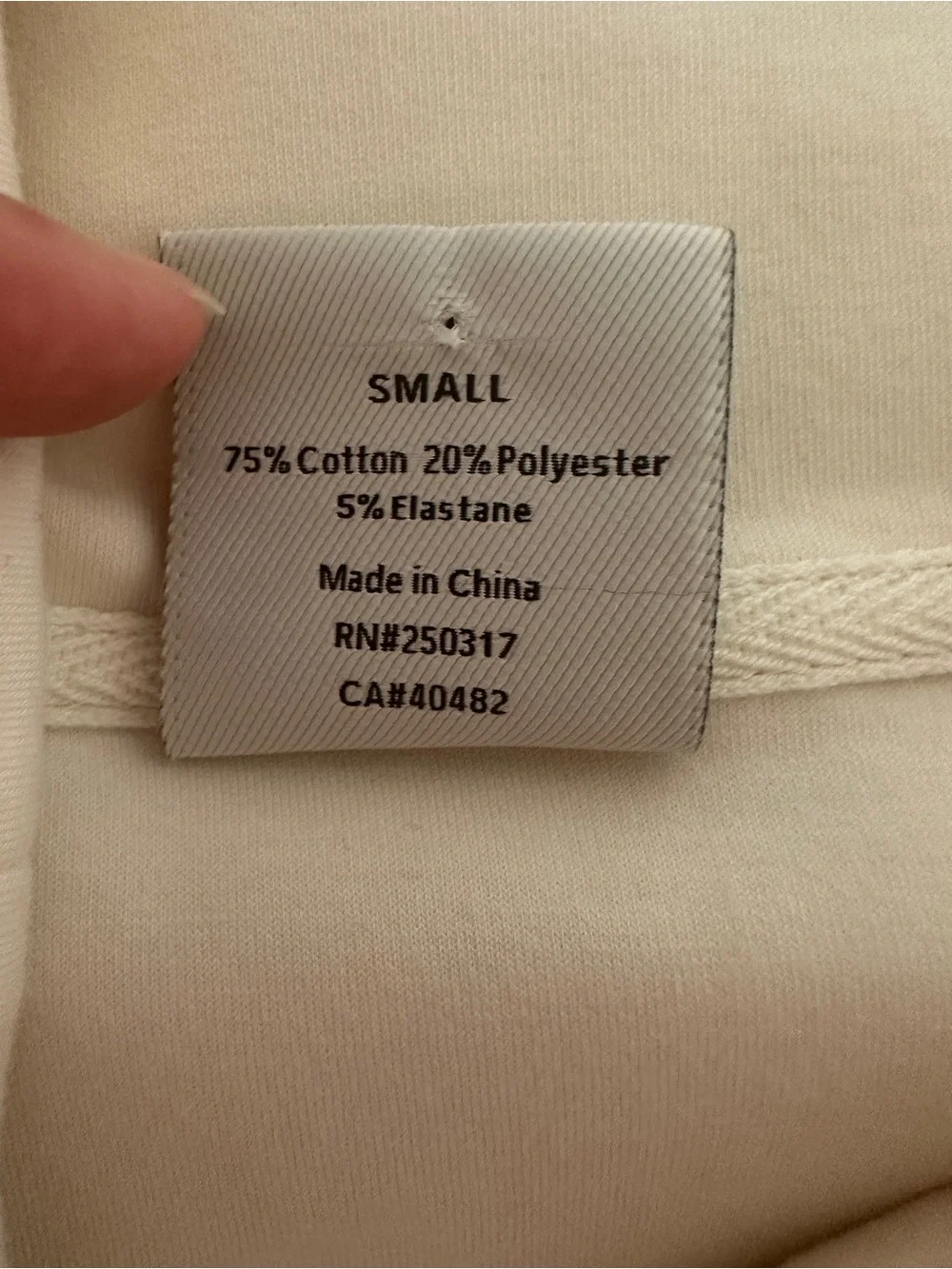 Varley Cream Cowl Neck Drawstring Tunic Sweater